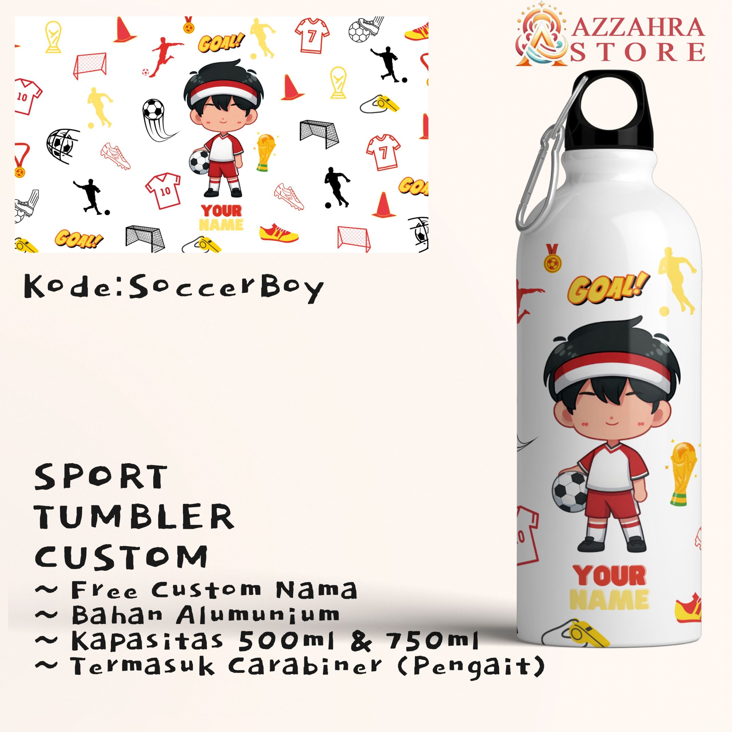 Mockup Sport Tumbler Basketball Boy